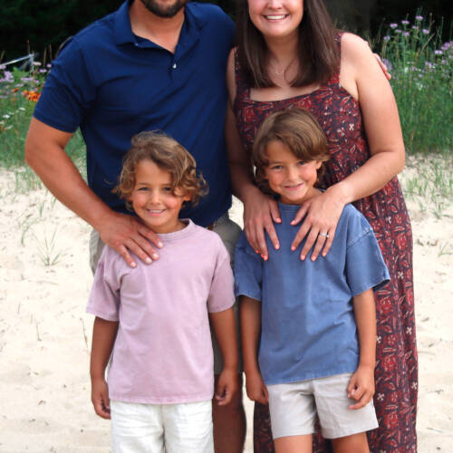 Rebecca Remington is pictured with her husband, Calvin, and their children, Wiley, 5, and Arlo, 7.